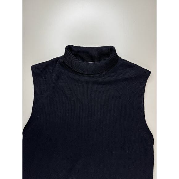 Aritzia Babaton 100% Merino Wool Tunic Sweater Vest M Black Sleeveless Essential - Picture 5 of 14